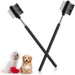 Peigne anti - taches pour les yeux de chien, 2 peignes double face pour les yeux de chien, peigne � larmes ...