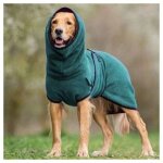 Peignoir pour chien en microfibre serviette de bain pour chien � s�chage rapide - xl vert soekavia