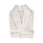 Peignoir col chle velours polyester 300 g / m doris vent du sud ecru