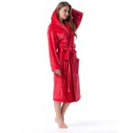 Peignoir d'intrieur / peignoir de bain  capuche pour femme et homme tailles peignoir adulte rouge xxl, ...