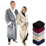 Peignoir, robe de chambre polaire mixte, utra douce - s / m - beige vivezen