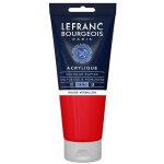 Peinture acrylique - lefranc bourgeois - rouge vermillon - tube 200ml - teinte intense - pour artistes ...