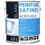 Peinture acrylique satin 2. 5 litres blanc - batir