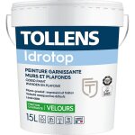 Tollens ? peinture acrylique velours blanche 15l ? finition satin douce ? lessivable ? rendement 10m� ...