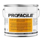 Peinture satin�e blanche int�rieure 10l ? 2 en 1 avec sous - couche int�gr�e ? sans odeur ? pour murs, ...