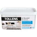 Tollens - peinture blanche mat - spcial sejours et chambres pour murs, plafonds, boiseries - 5l = 60m2 ...