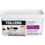 Tollens - peinture blanche velours - toutes pices pour murs, plafonds et boiseries - lessivable - 5l ...