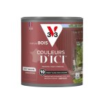 Peinture bois extrieur couleurs d'ici v33 rouge intense velours 0, 5l