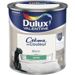 Peinture crme de couleur satin blanc 0, 5 l - dulux valentine