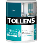 Peinture cuisine et salle de bain - ultra r�sistante - tollens - pour murs, boiseries, radiateurs - paon ...