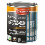 Peinture dcorative antirouille rustol deco mat au ral 0, 75l multi supports owatrol - ral: 9010 blanc ...