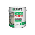 Peinture faade 100% pliolite 2. 5 litres blanc addict