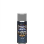 Hammerite - peinture fer a�rosol direct sur rouille - martel� gris argent - 400 ml
