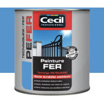Peinture fer c�cil professionnel pe fer bleu 0, 5 l