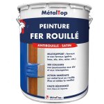 Peinture fer rouille - orange rouge - ral 2001 - 5 l - m�taltop