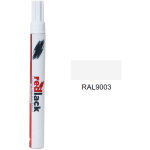 Feutre de retouche 8 ml ? ral 9003 ? blanc de s�curit� ? brillant ? multisupport ? redlack