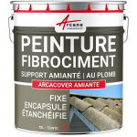 Peinture fibro ciment pour encapsulage, support amiante et plomb : arcacover amiante - 10 l tuile - arcane ...