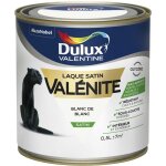 Peinture laque val�nite satin blanc de blanc 0, 5 l - dulux valentine