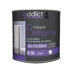 Peinture laque glycro brillant 0. 5 litre blanc addict