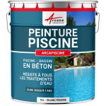 Peinture piscine, bassin b�ton, ciment, d�coration, imperm�able, bleu, blanc, gris, grise, jaune sable, ...