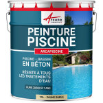 Peinture piscine, bassin b�ton, ciment, d�coration, imperm�able, bleu, blanc, gris, grise, jaune sable, ...