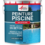 Arcane industries - peinture piscine, bassin b�ton, ciment, d�coration, imperm�able, bleu, blanc, gris, ...