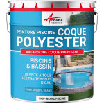 Peinture piscine, coque polyester, peinture hydrofuge, impermabilisante, piscine et bassin - 5 kg (jusqu' ...