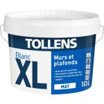 Tollens - peinture professionnelle blanche mat - spcial plafond opacifiante - 3l = 30m2