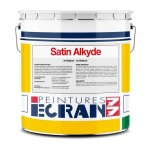 Peinture blanche satin�e 4l ? opacifiante sans odeur ? r�sistante � l'humidit� et aux chocs ? application ...