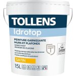 Tollens ? peinture acrylique satin�e 15l ? antibact�rienne pour murs et plafonds ? s�chage rapide en ...