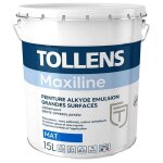 Tollens ? peinture acrylique mat pour murs et plafonds 15l ? lavable ? rendement 10m� / l ? application ...