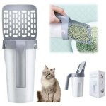 Pelle a litiere pour chat scooper support de pelle profond detachable integre avec 1 rouleaux de sacs ...