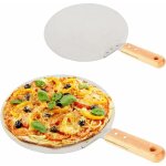 Pelle  pizza pour four  pizza accessoires pelle  pizza en acier inoxydable 43. 5 cm poigne en bois ...