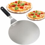 Pelle à pizza ronde en inox avec manche en anti - dérapant idéal pour les gâteaux, pizzas, tartes Pelle à pizza ronde en inox avec manche en anti - dérapant idéal pour les gâteaux, pizzas, tartes
