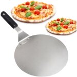 Pelle � pizza ronde en inox avec manche en anti - d�rapant id�al pour les g�teaux, pizzas, tartes