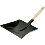 Pelle a poussi�re en m�tal avec manche bois noir