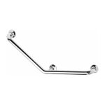 Barre d'appui coude  135 - 400 x 400 mm - diamtre 32 mm - laiton nickel chrom pellet asc