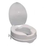 Pellet - rhausse wc pmr plastique blanc avec abattant 10 cm
