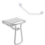 Pellet - sige de douche pmr escamotable et barre de maintien coude pmr essentiel confort 135 degr