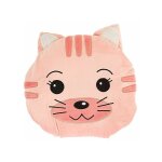 Peluche couverture 'chat' 100x165cm rose