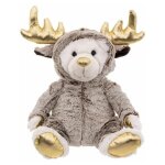 Peluche enfant ours combi renne 37cm marron - paris prix