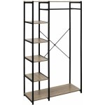 5five simply smart - penderie avec 5 tagres de rangement en mdf et fer