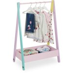 Relaxdays - penderie pour enfants, portant v�tements, rangement, hlp : 99x64, 5x42 cm, petit porte - ...