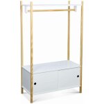 Penderie pour enfants - tobias - deux portes coulissantes et portant bois massif en pin naturel blanc. ... Penderie pour enfants - tobias - deux portes coulissantes et portant bois massif en pin naturel blanc. ...