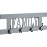 Hhg - jamais utilis�] portemanteau mural 987 family, panneau de vestiaire, look shabby vintage 60x21cm, ...