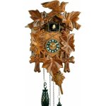 Pendule  coucou - fort noire - bois massif - alimente par batterie - mouvement  quartz avec sonnerie ...