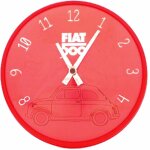 Pendule ronde fiat rouge