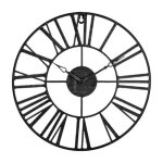 Pendule vintage en métal time 36cm noir Pendule vintage en métal time 36cm noir