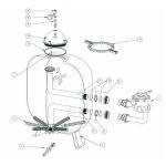 Pentair - 8. diffuseur inferieur pour filtre triton tr140