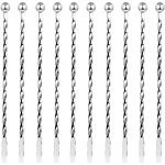 Peny - 10 pcs cocktail agitateurs, premium touillette cocktail en acier inoxydable 19, 1cm motif spirales ...